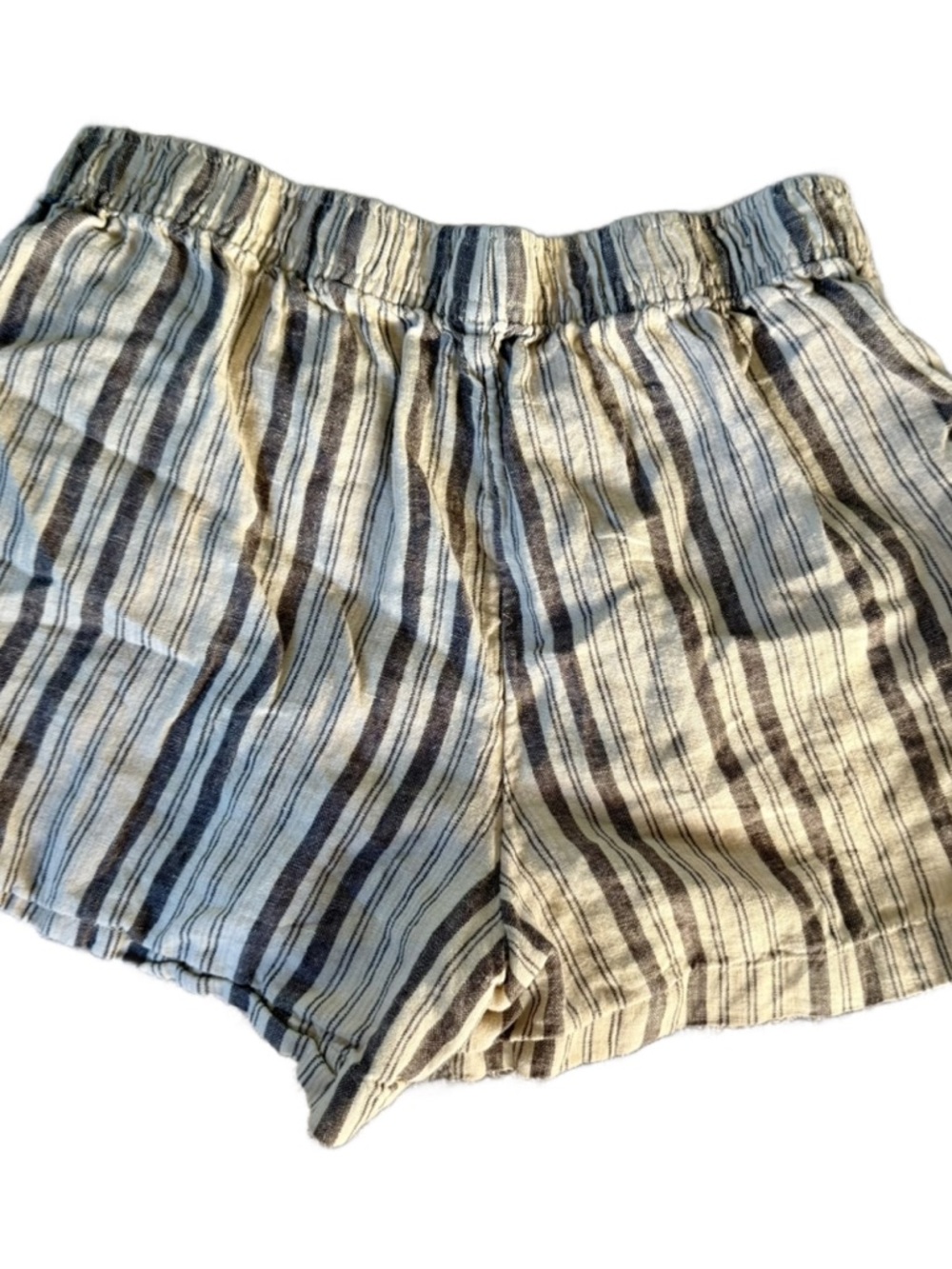 Mate the Label Organic Linen Everyday Short in Straw Stripe - Picture 3 of 3